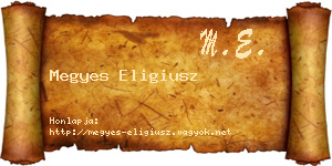 Megyes Eligiusz névjegykártya